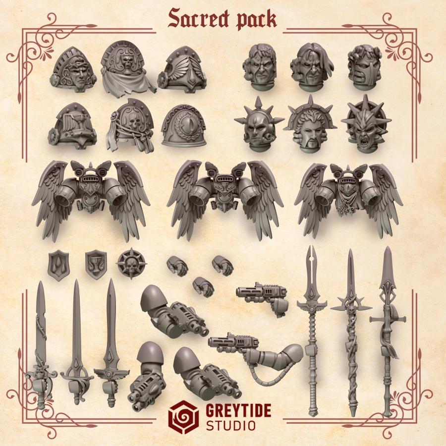 Heiliges Paket – Crimson Lords | Grey Tide Studio | Umbauteile und Bits