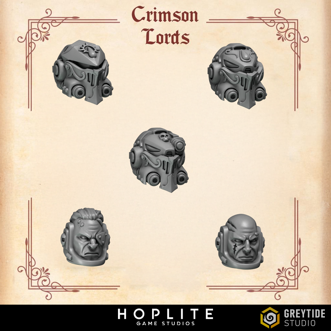 Termi Heads - Crimson Lords | Grey Tide Studio | Conversion Parts & Bits