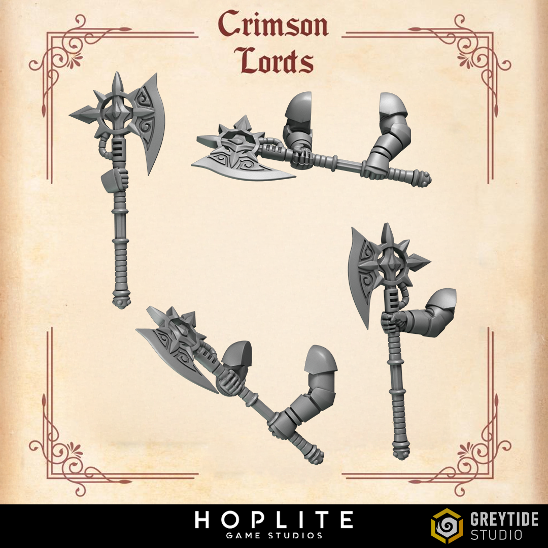 Two Handed Axes - Crimson Lords | Grey Tide Studio | Conversion Parts & Bits