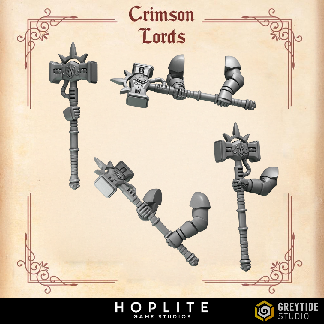 Two Handed Hammers - Crimson Lords | Grey Tide Studio | Conversion Parts & Bits