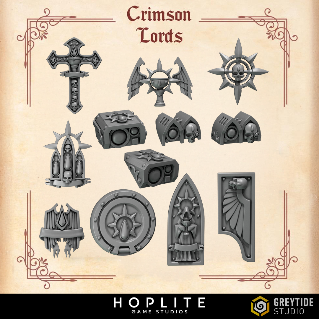 Fahrzeugdekorationen – Crimson Lords | Grey Tide Studio | Umbauteile und Bits