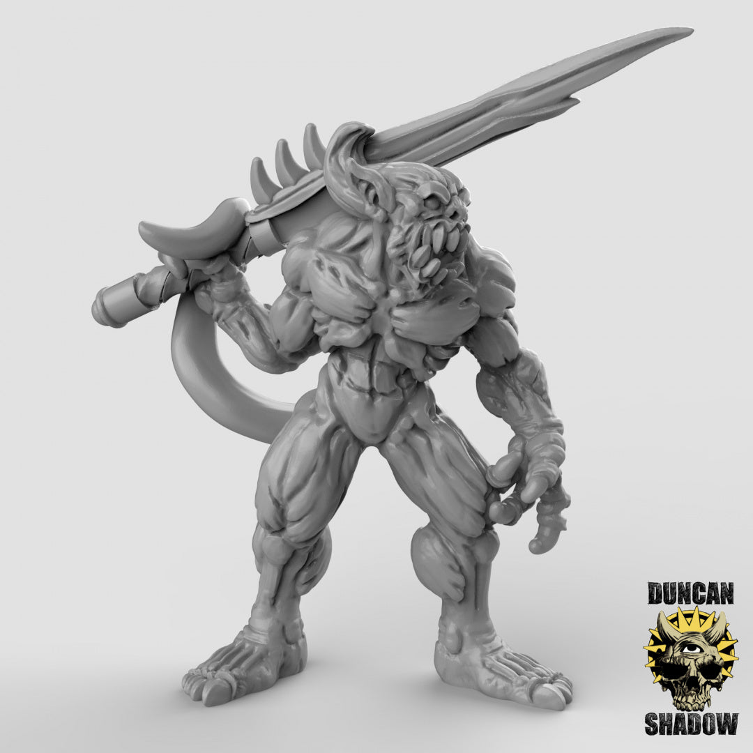 Demon Babau With Great Swords | Duncan Shadow | Compatible with Dungeons & Dragons and Pathfinder