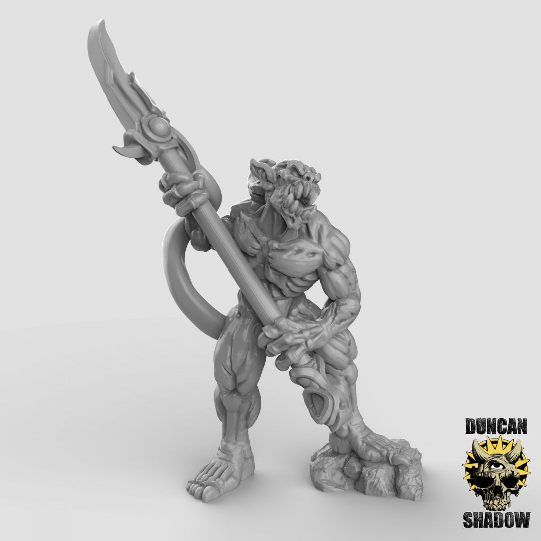 Demon Babau With Spears | Duncan Shadow | Compatible with Dungeons & Dragons and Pathfinder