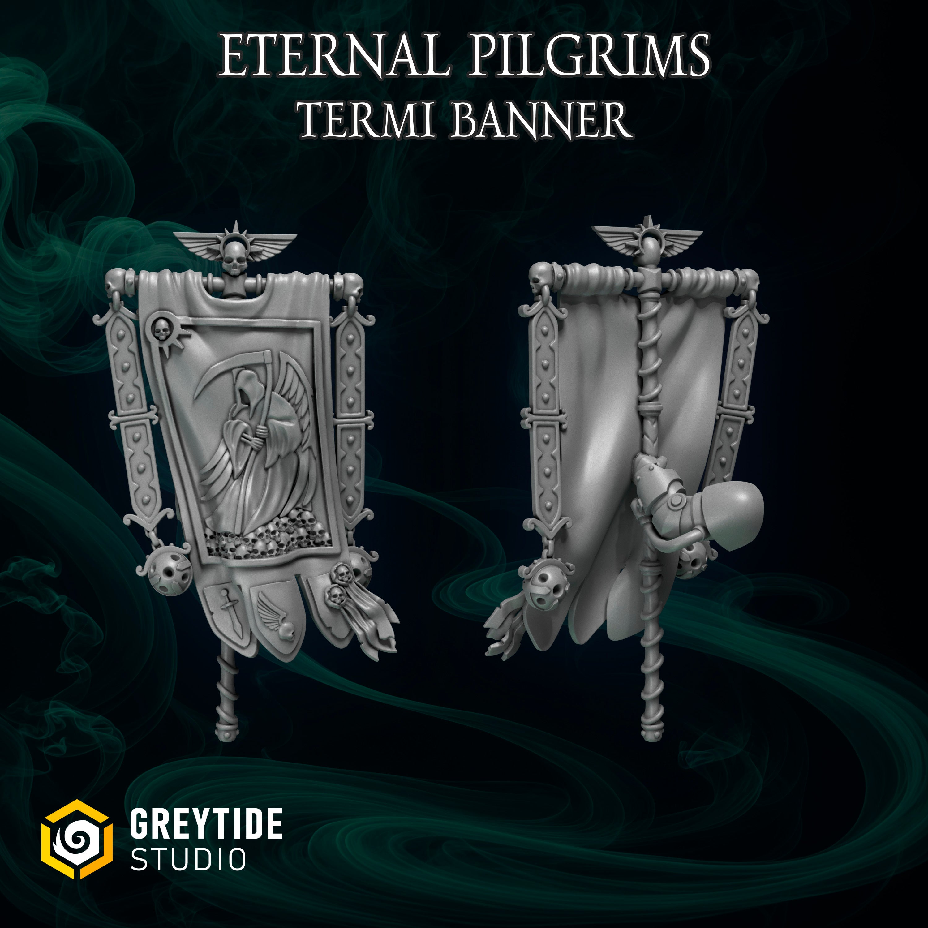 Termi Chapter Banners | Grey Tide Studios | Eternal Pilgrims | Conversion Parts & Bits