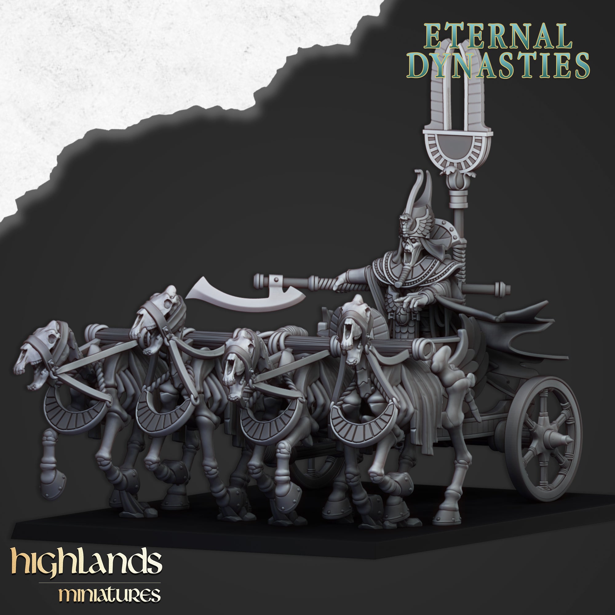 El carro del faraón eterno - Eternal Dynasties | Highlands Miniatures