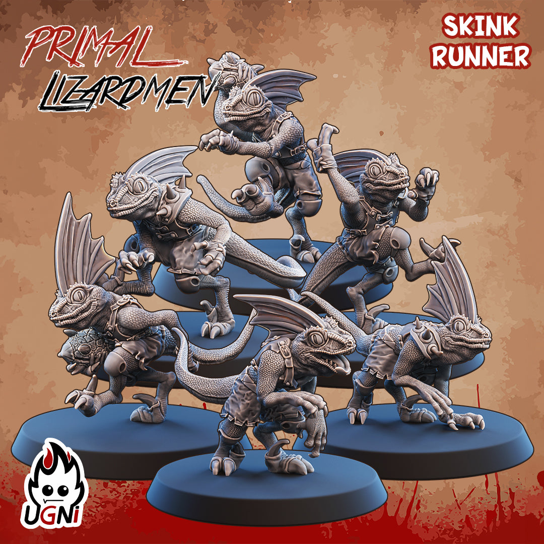 Primal Lizardmen - Equipo de Hombres Lagarto - 16 jugadores - Miniaturas Ugni