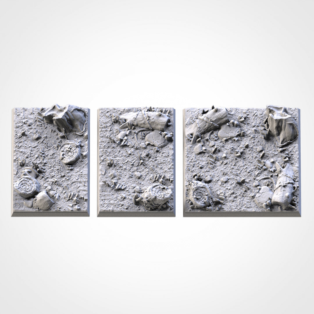 Quadratische Waldsockel | 25 mm | 30 mm | 40 mm | Txarli-Fabrik | Magnetisierbares, szenisch strukturiertes Quadrat