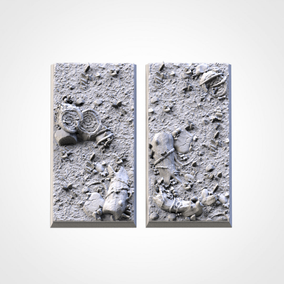 Forest Square Bases | 20mm | 25mm | 40mm | Txarli Factory | Magnetizable Scenic Textured Square