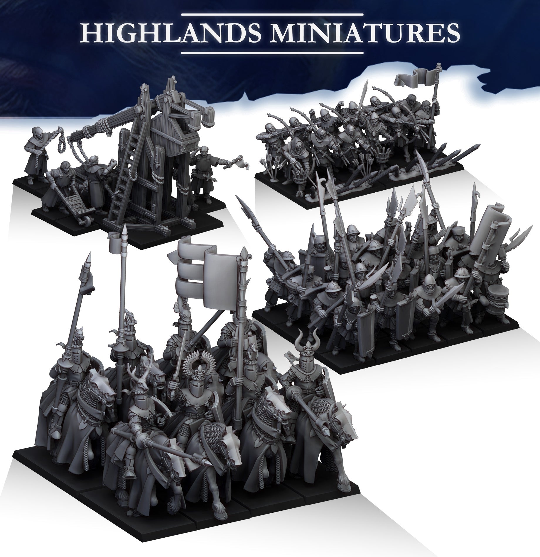 Ejército inicial - Reino de Gallia | Miniaturas de las Tierras Altas