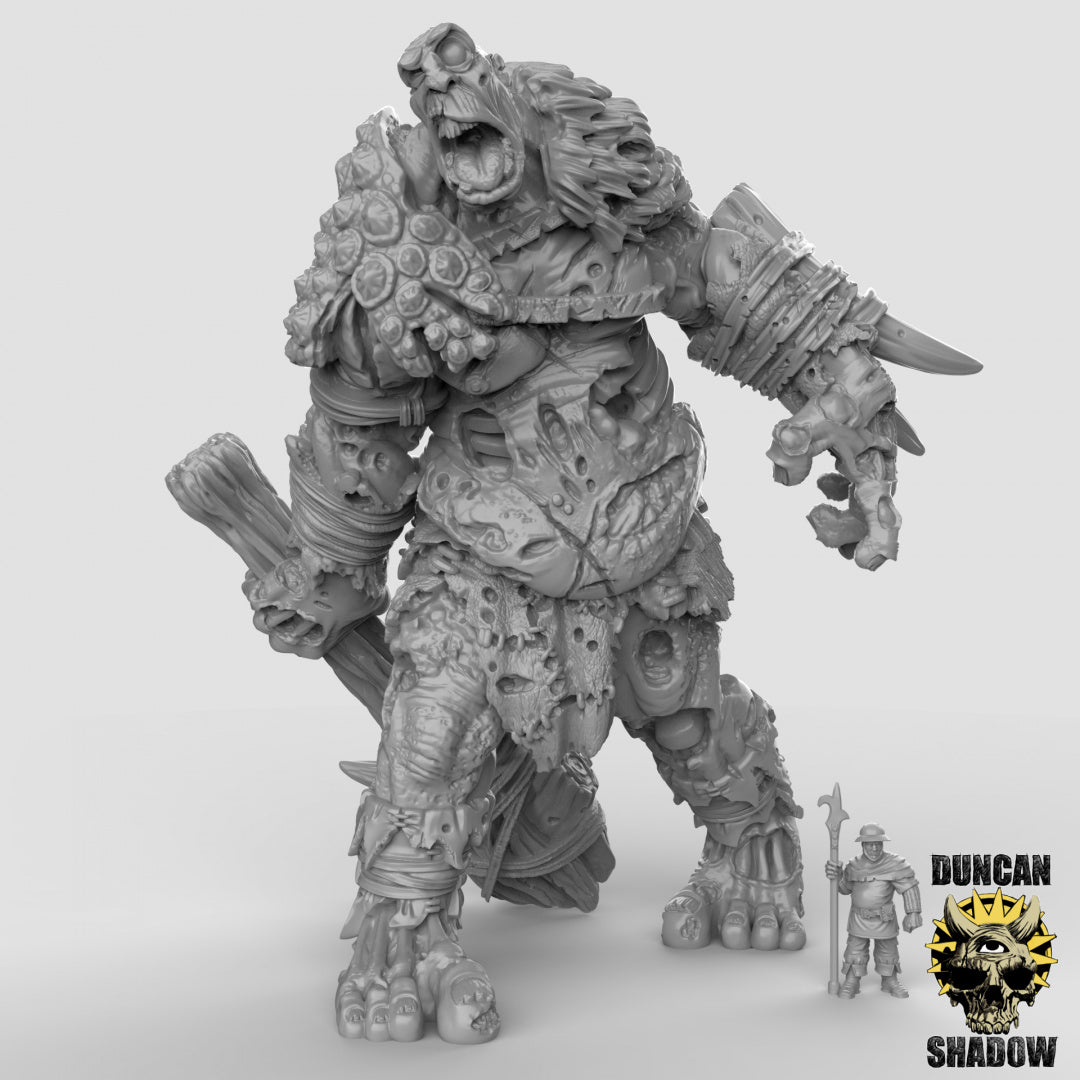 Titán zombi gigante con maza | Sombra de Duncan | Compatible con Dragones y Mazmorras y Pathfinder