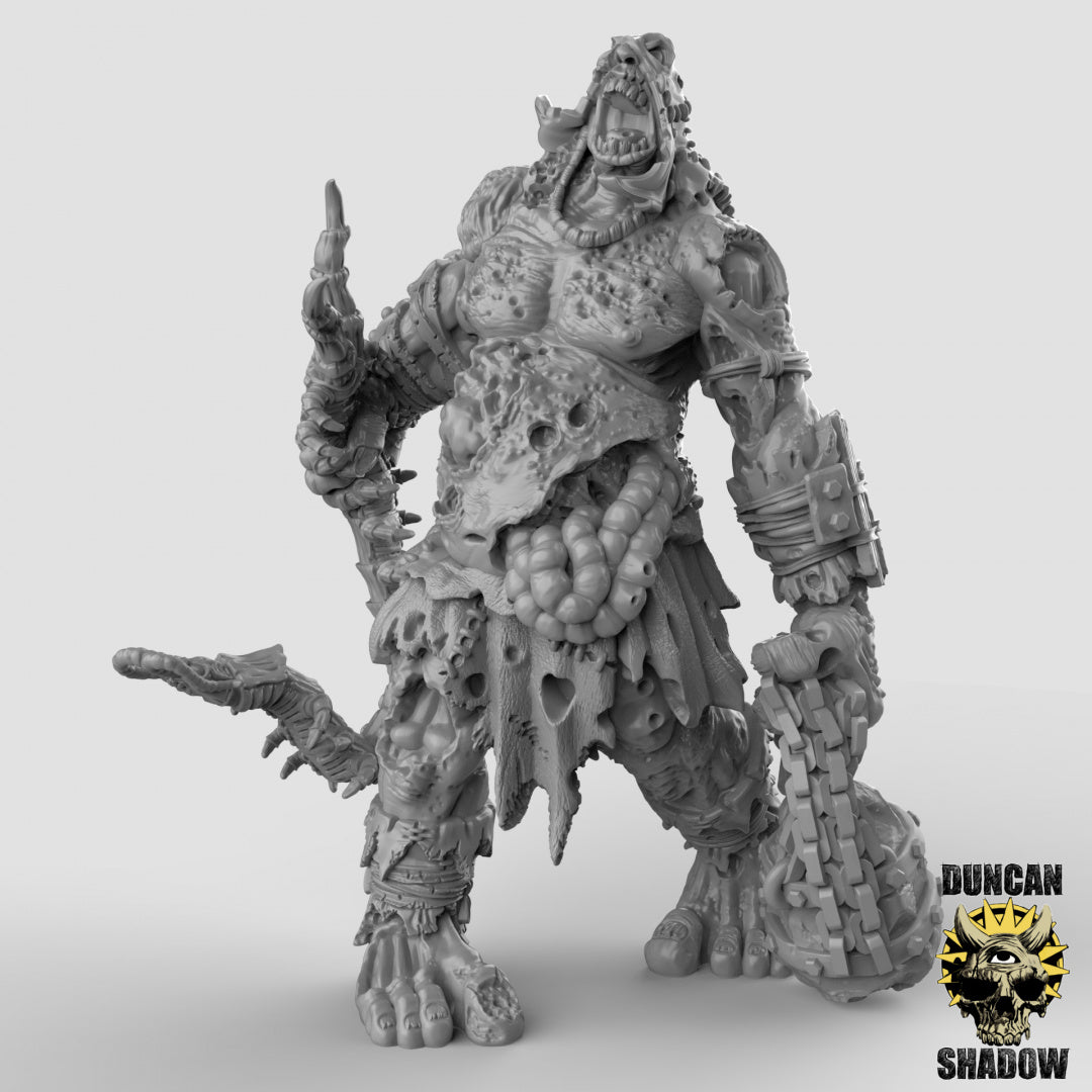 Titán zombi gigante con mayal | Sombra de Duncan | Compatible con Dragones y Mazmorras y Pathfinder