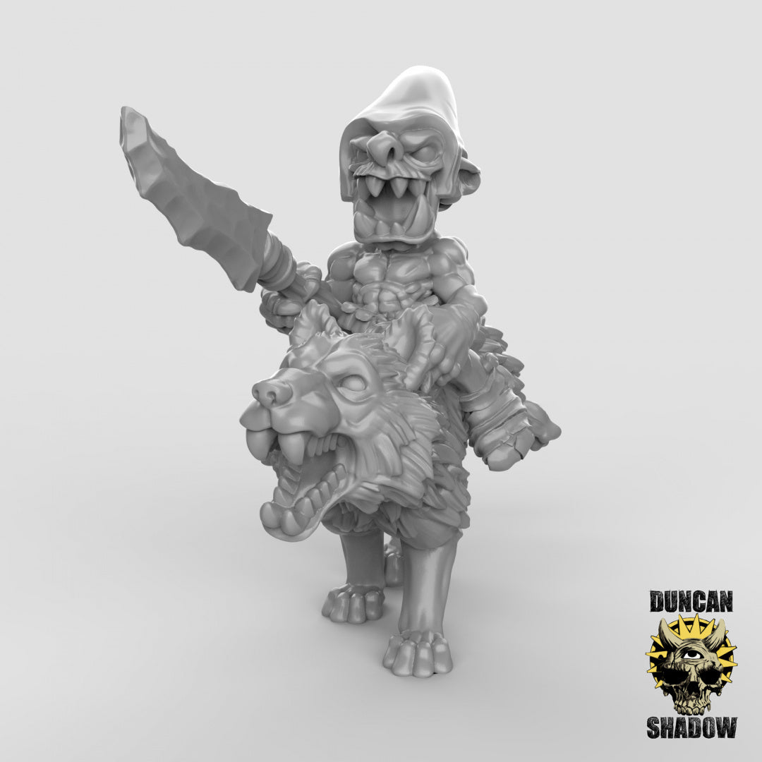 Goblin Wolf Riders Knights | Duncan Shadow | Compatible with Dungeons & Dragons and Pathfinder