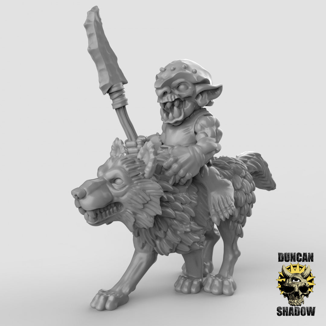 Goblin Wolf Riders Knights | Duncan Shadow | Compatible with Dungeons & Dragons and Pathfinder