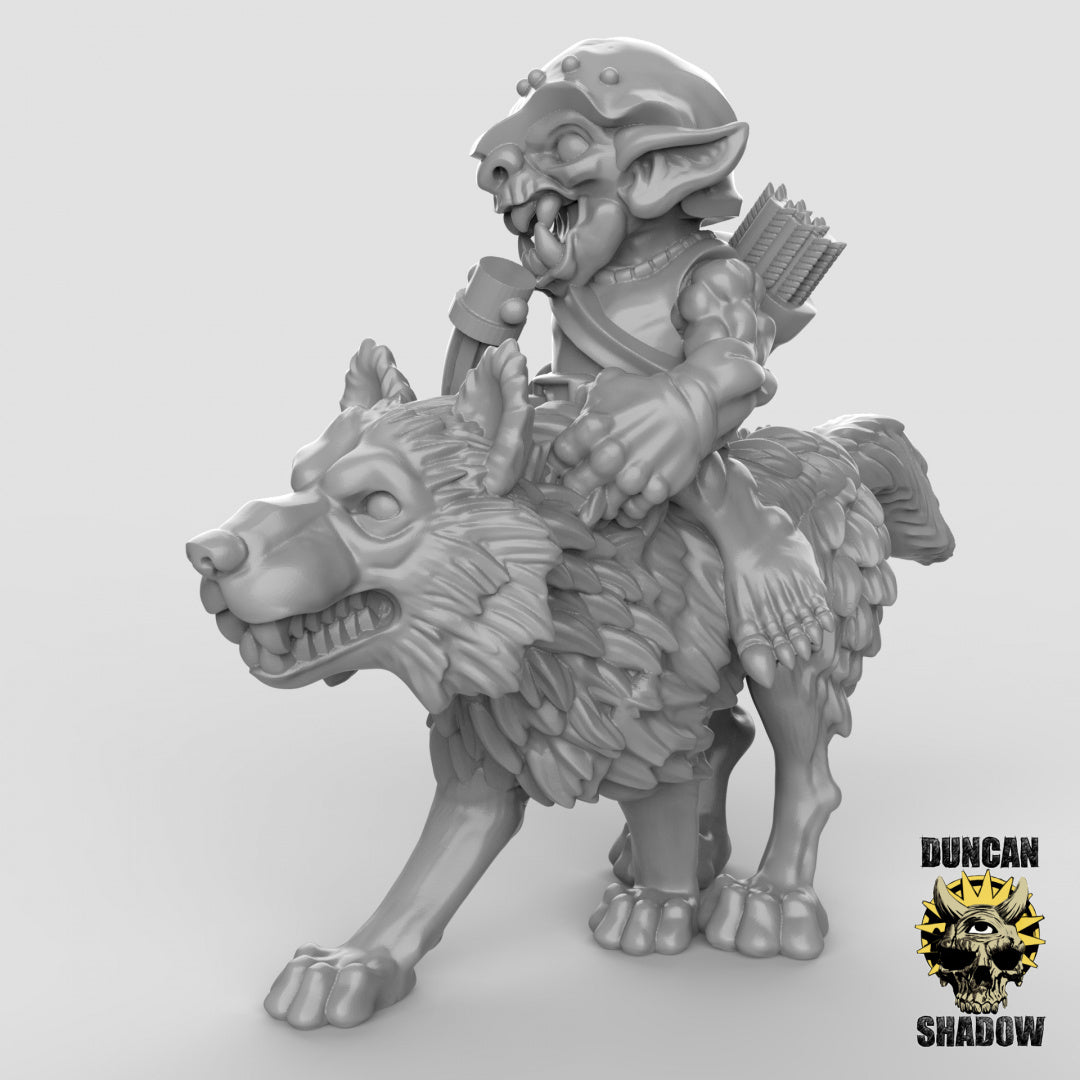 Goblin Wolf Riders Outriders | Duncan Shadow | Compatible with Dungeons & Dragons and Pathfinder