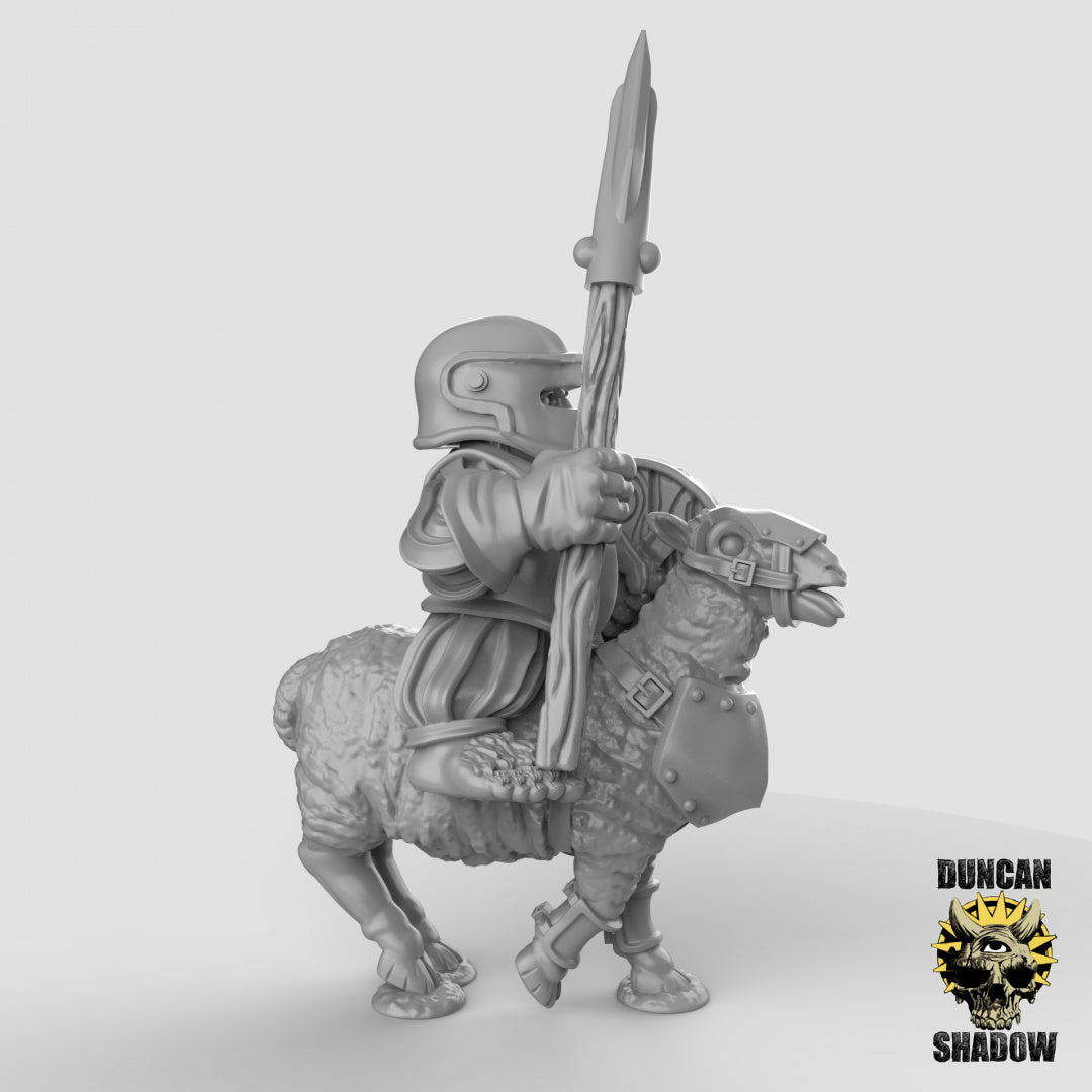 Caballeros de caballería de ovejas medianas | Sombra de Duncan | Compatible con Dragones y Mazmorras y Pathfinder