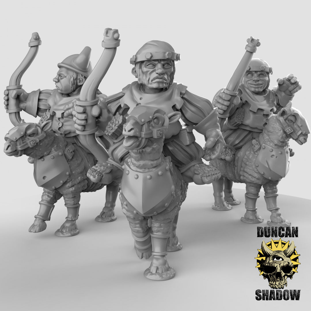 Halfling Sheep Cavalry Outriders | Duncan Shadow | Compatible with Dungeons & Dragons and Pathfinder