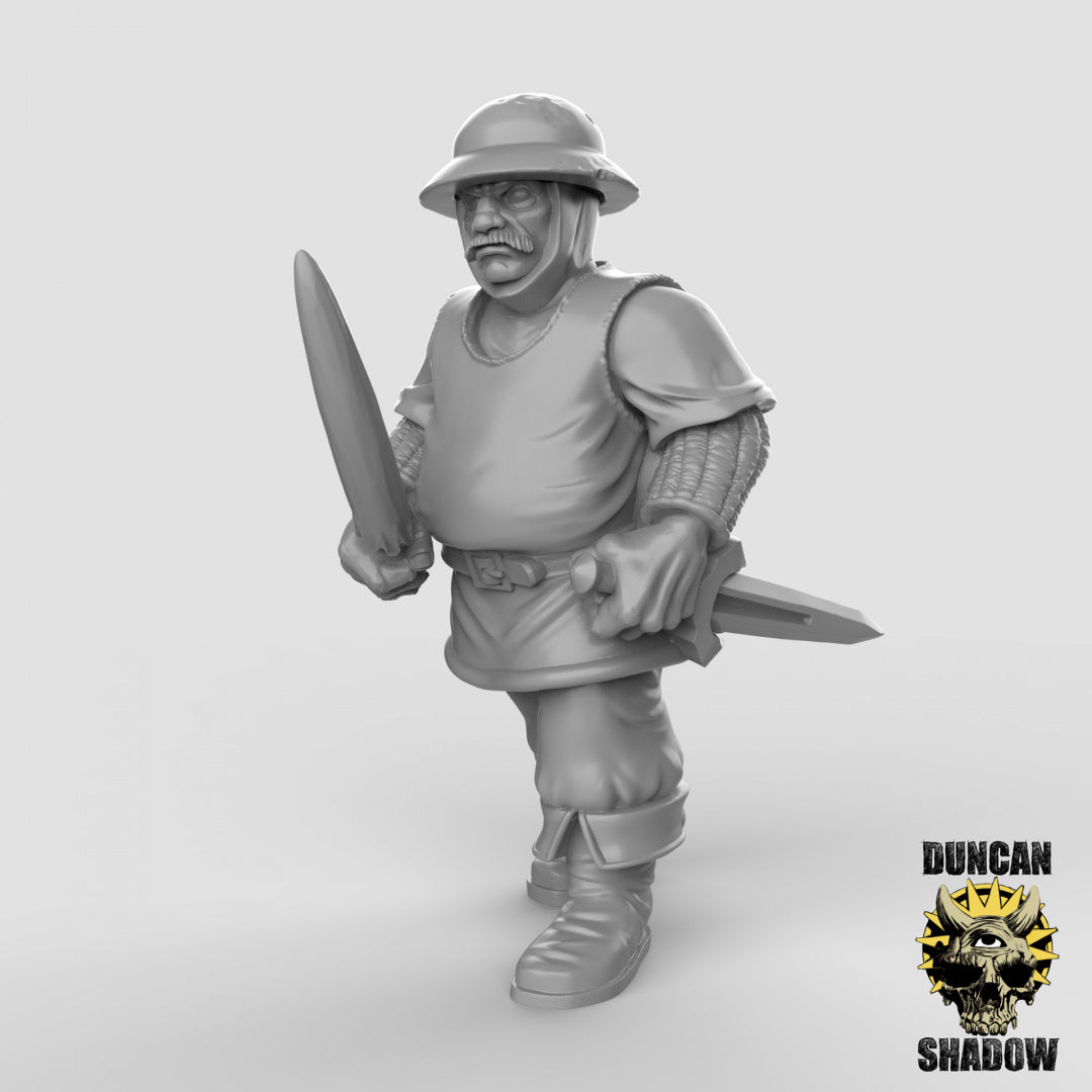Guardia de la ciudad humana con arcos | Sombra de Duncan | Compatible con Dragones y Mazmorras y Pathfinder