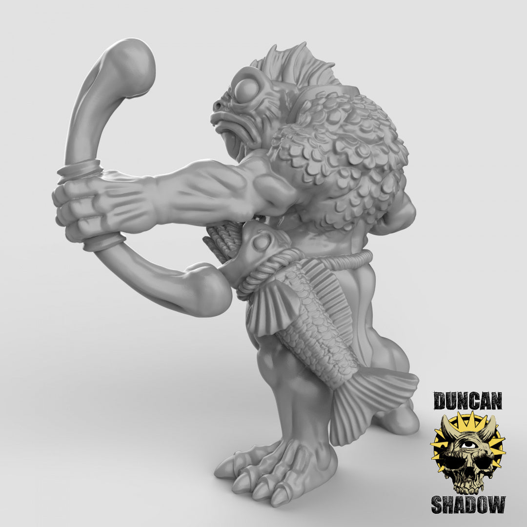 Koa Toa Fishfolk With Bows | Duncan Shadow | Compatible with Dungeons & Dragons and Pathfinder