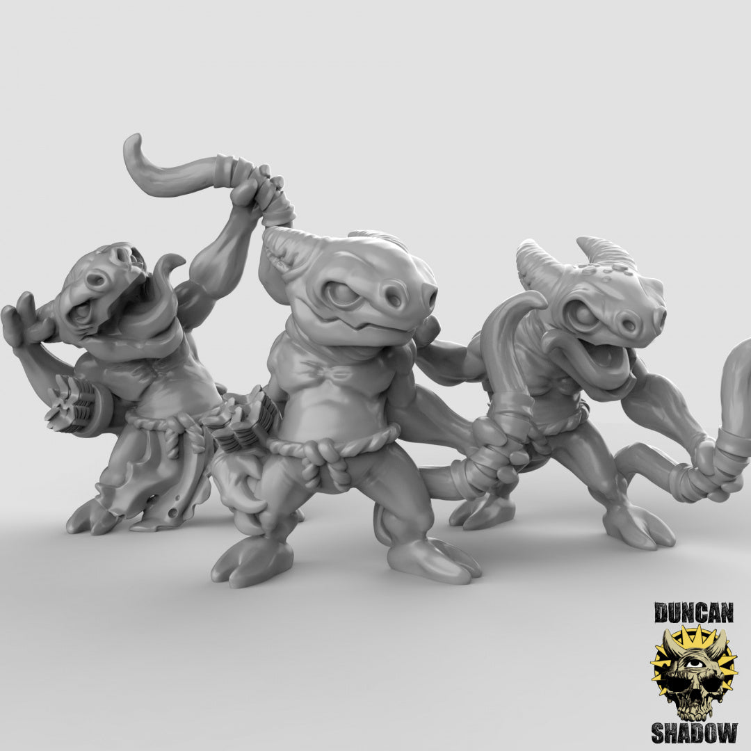 Kobold Rabble With Bows | Duncan Shadow | Compatible with Dungeons & Dragons and Pathfinder