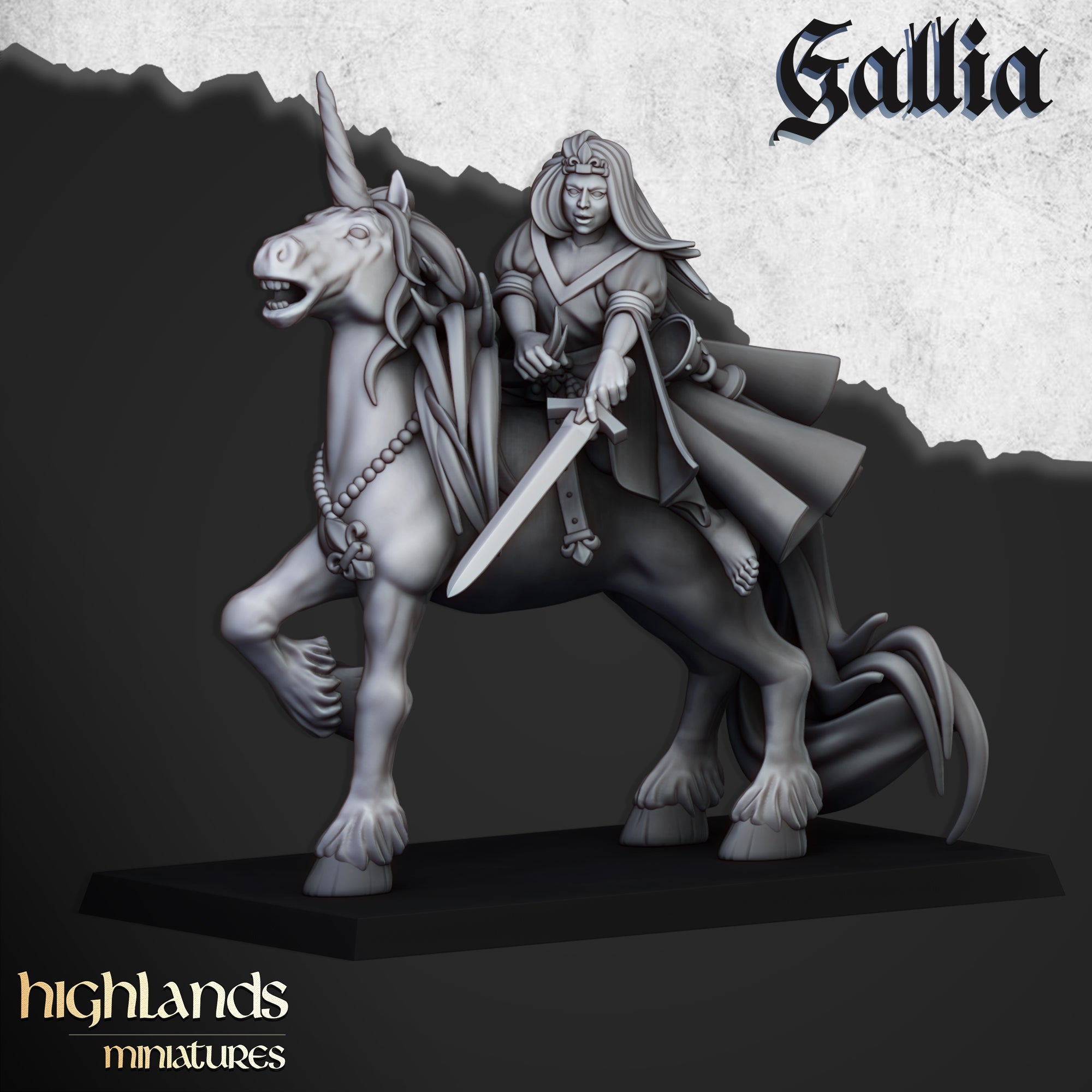 Dame von Gallia (x1) – Königreich Gallia | Highlands Miniatures