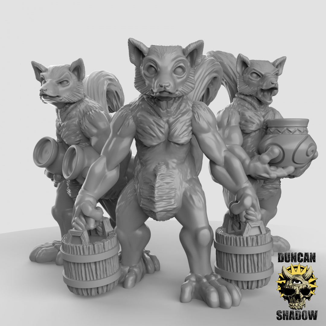 Lemur Folk Villagers | Duncan Shadow | Compatible with Dungeons & Dragons and Pathfinder