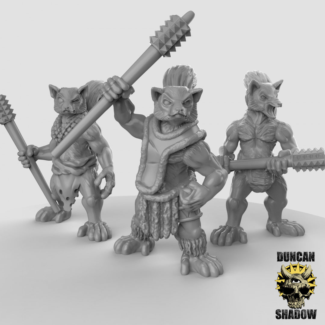 Lemur Folk With Warclubs | Duncan Shadow | Compatible with Dungeons & Dragons and Pathfinder