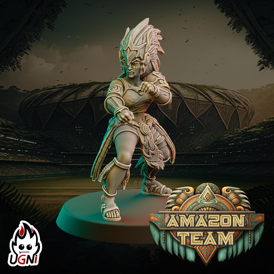 Equipo Amazon - Equipo Amazónico de Fútbol Fantasy - 18 Jugadores - Miniaturas Ugni