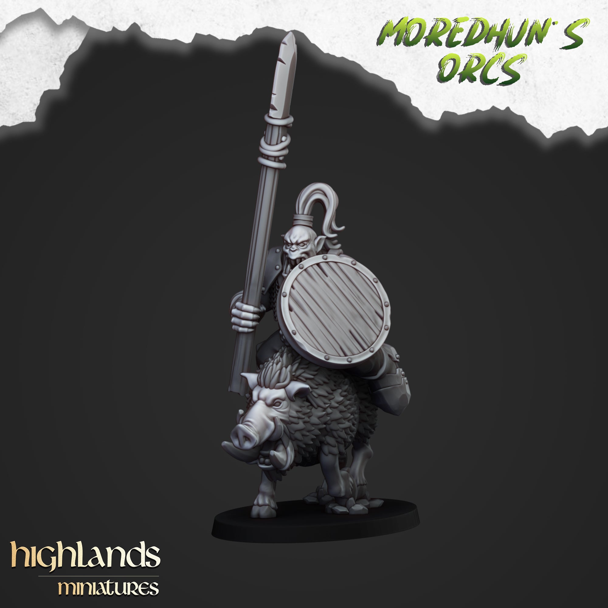 Mounted Orcs on Boars (x8) - Orc & Goblin Tribes | Highlands Miniatures