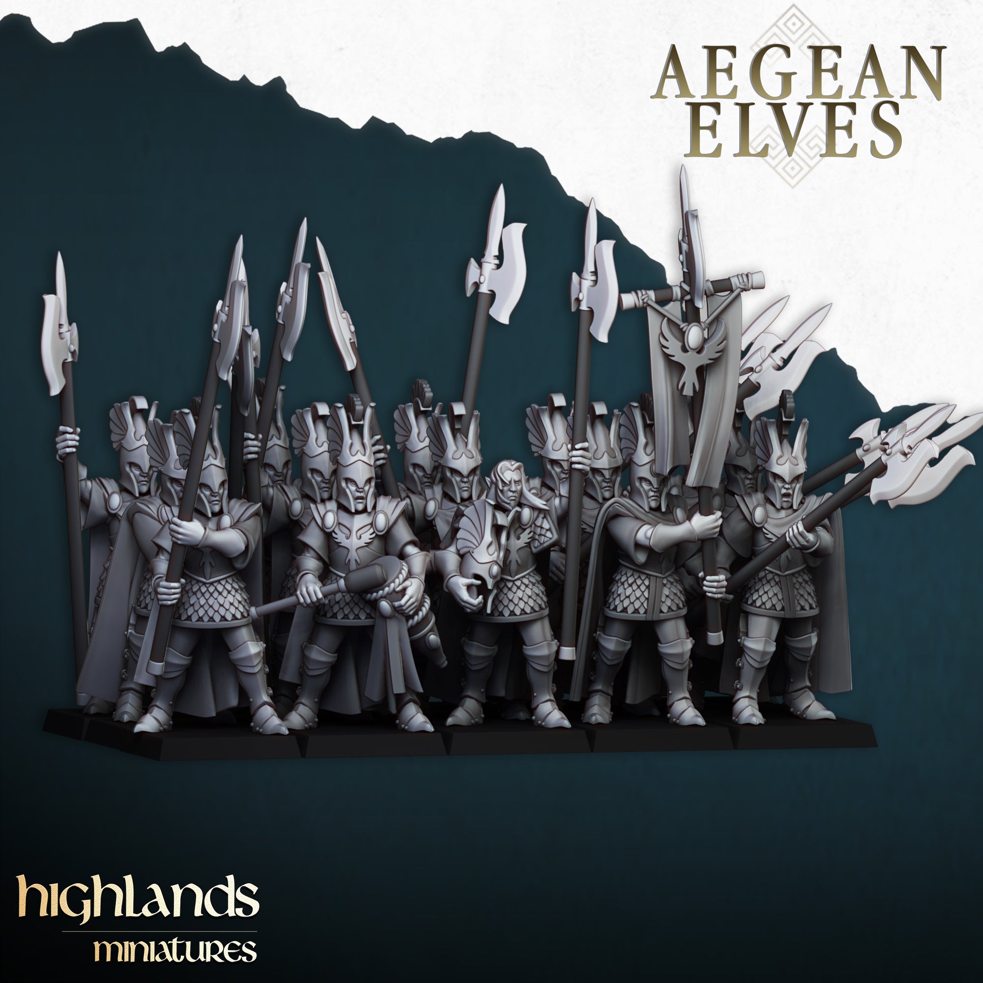 Aegean Elves Mycenaean Guard (x20) - Highlands Miniatures