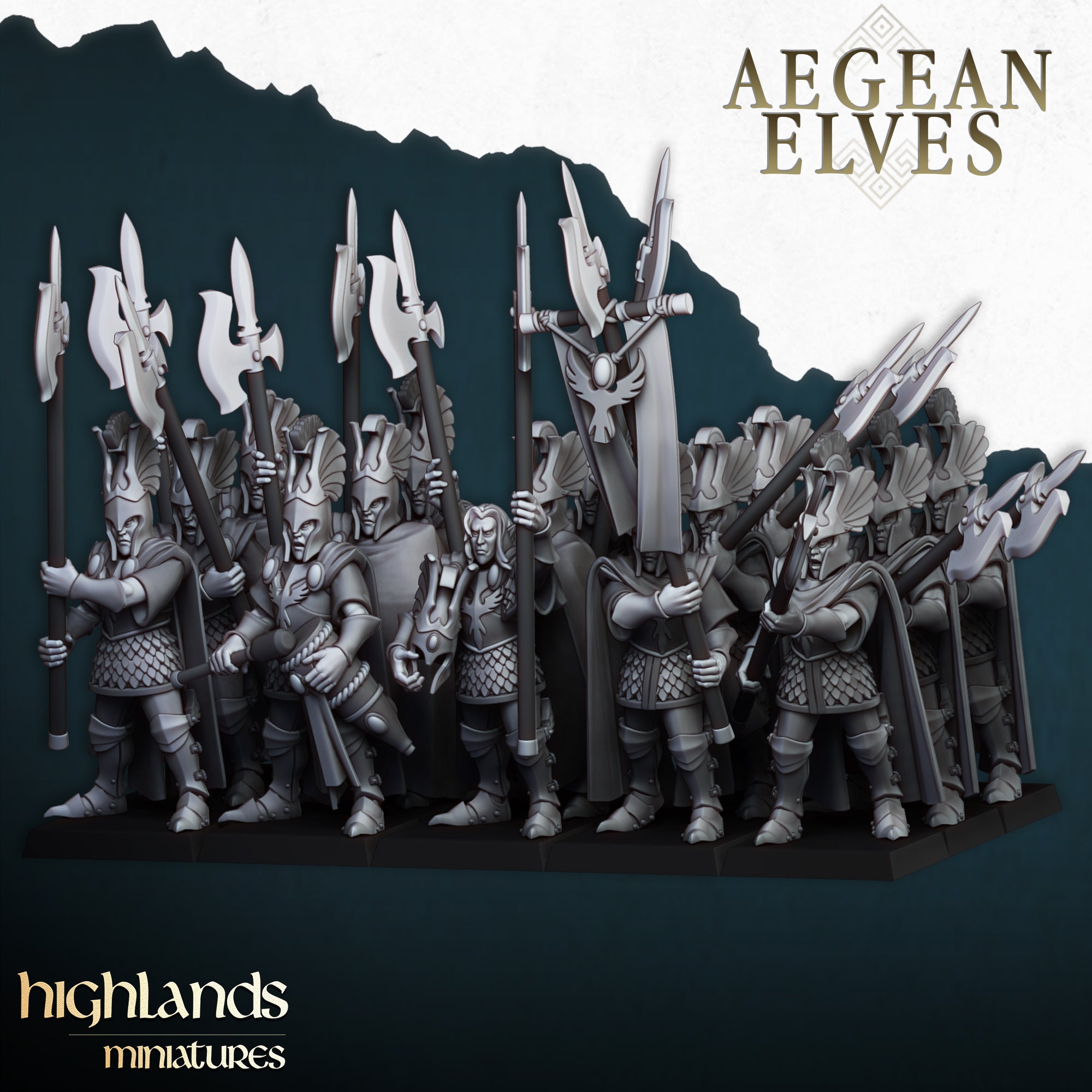 Aegean Elves Mycenaean Guard (x20) - Highlands Miniatures