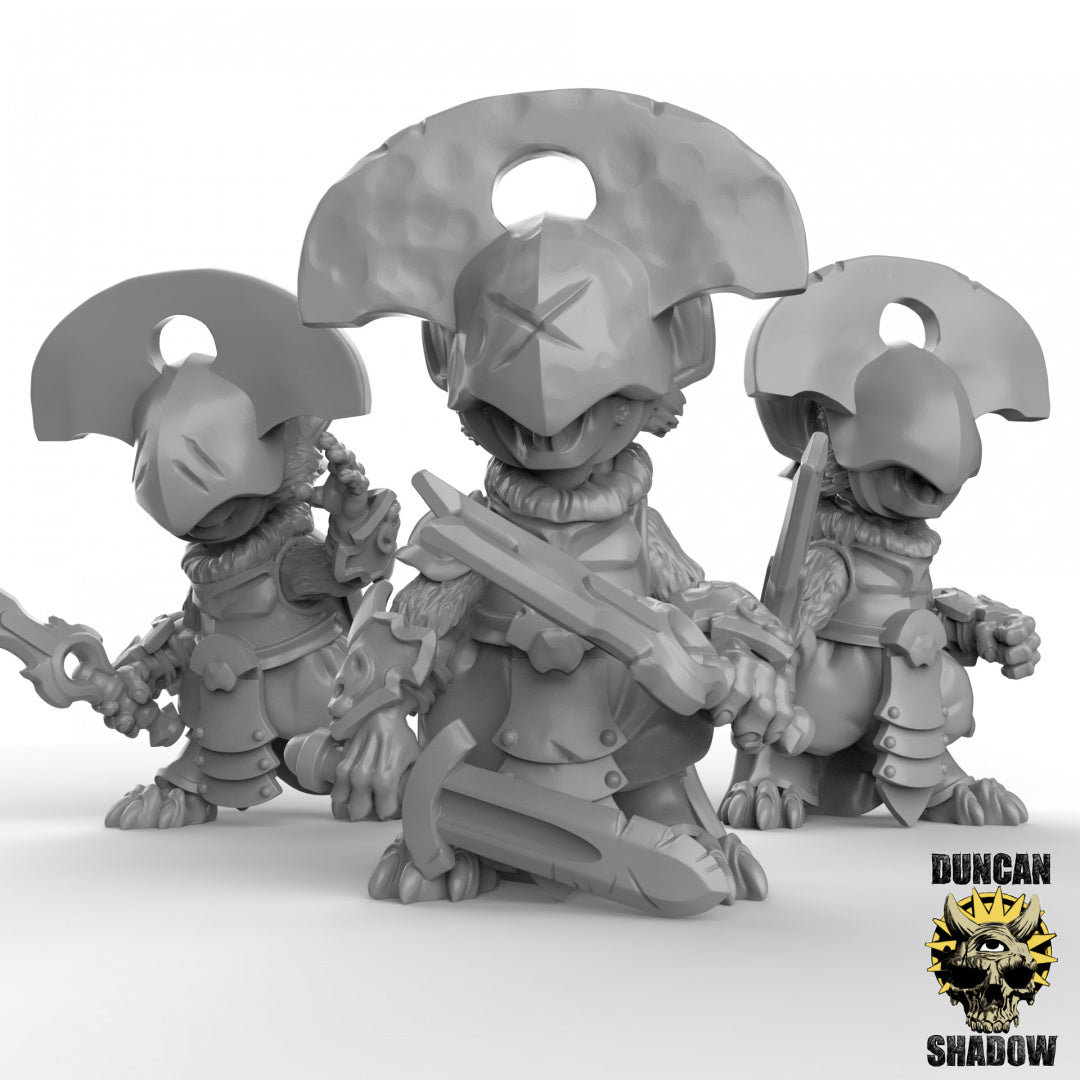 Mousle Folk Black Executioners With Swords | Duncan Shadow | Compatible with Dungeons & Dragons and Pathfinder