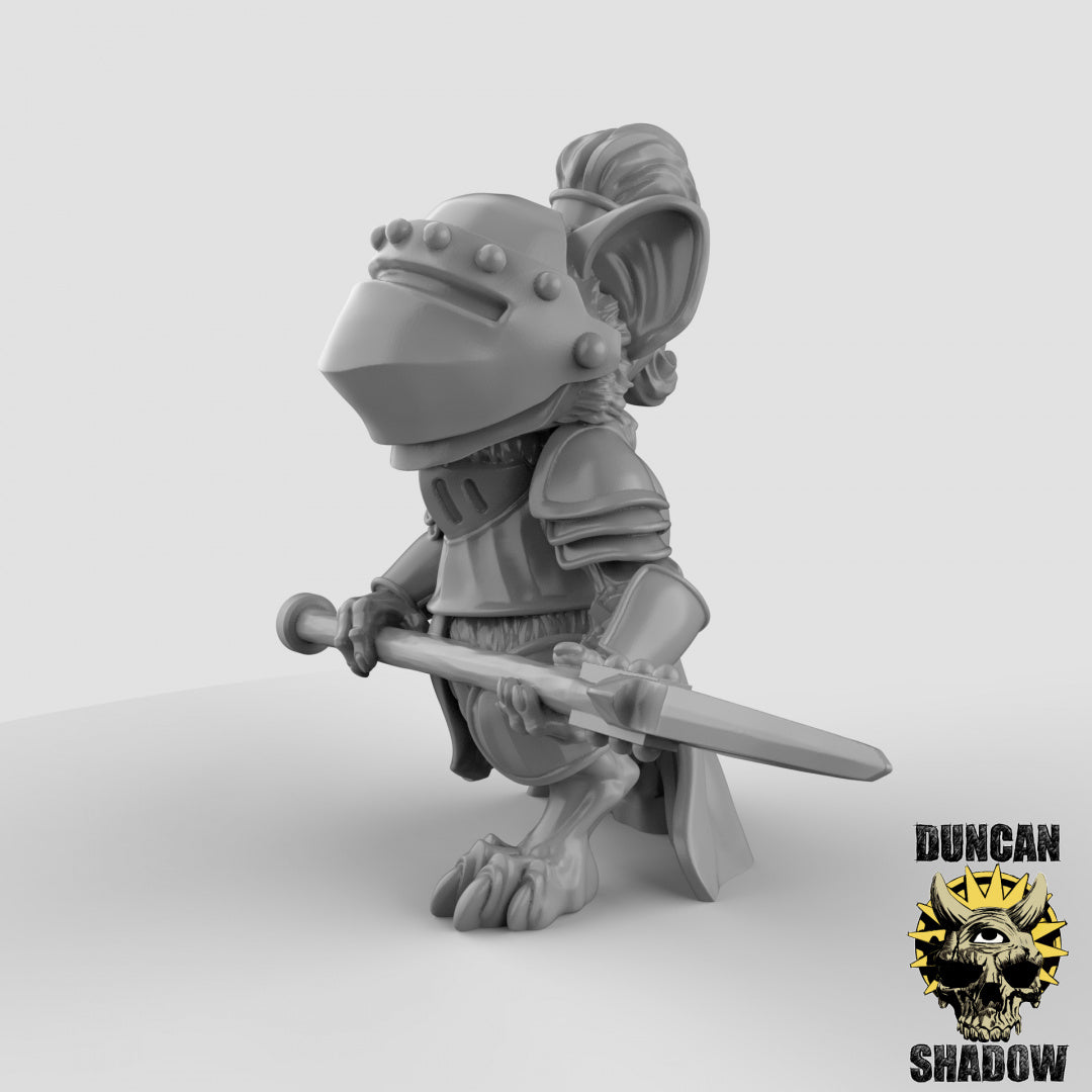 Mousle Folk Knights With Spears | Duncan Shadow | Compatible with Dungeons & Dragons and Pathfinder