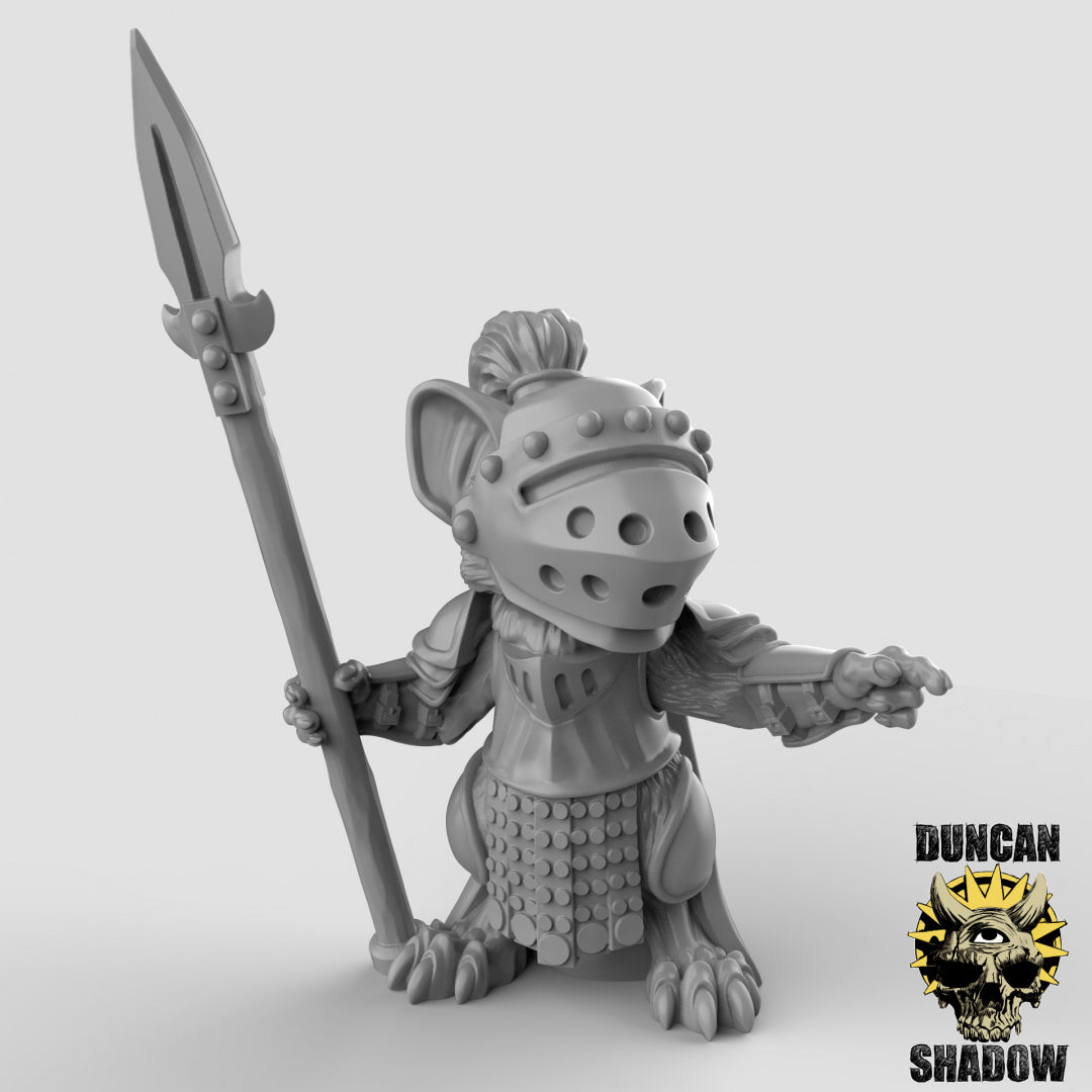 Mousle Folk Knights With Spears | Duncan Shadow | Compatible with Dungeons & Dragons and Pathfinder