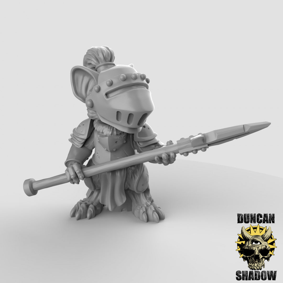 Mousle Folk Knights With Spears | Duncan Shadow | Compatible with Dungeons & Dragons and Pathfinder