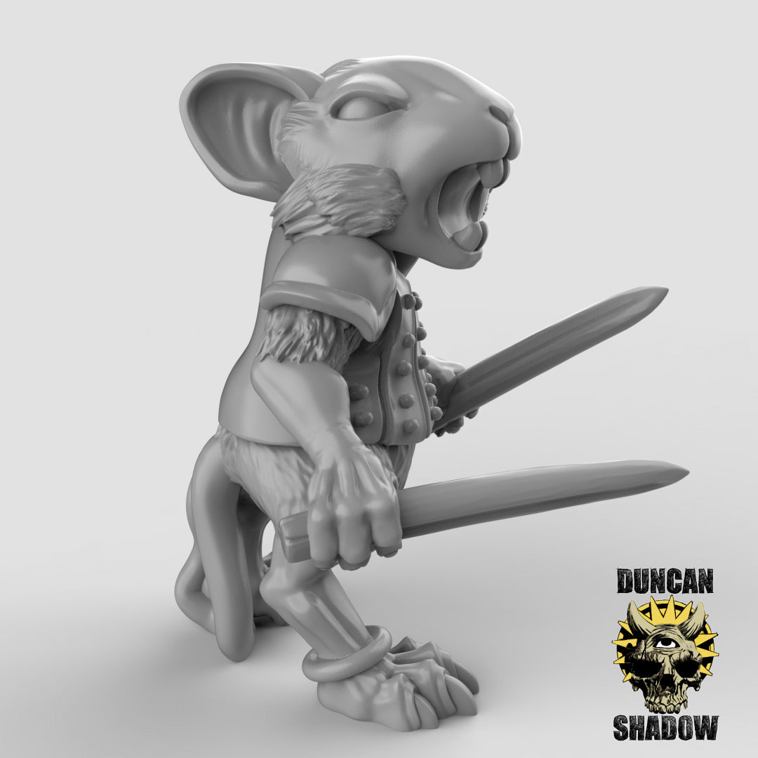 Mousle Folk Rangers With Daggers | Duncan Shadow | Compatible with Dungeons & Dragons and Pathfinder