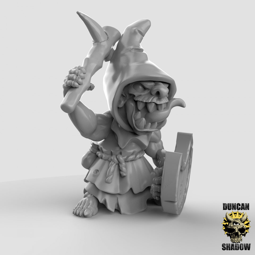 Night Goblins With Clubs | Duncan Shadow | Compatible with Dungeons & Dragons and Pathfinder