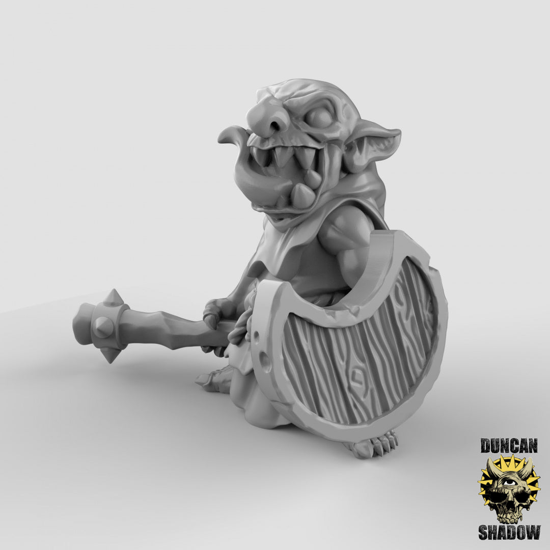 Night Goblins With Clubs | Duncan Shadow | Compatible with Dungeons & Dragons and Pathfinder