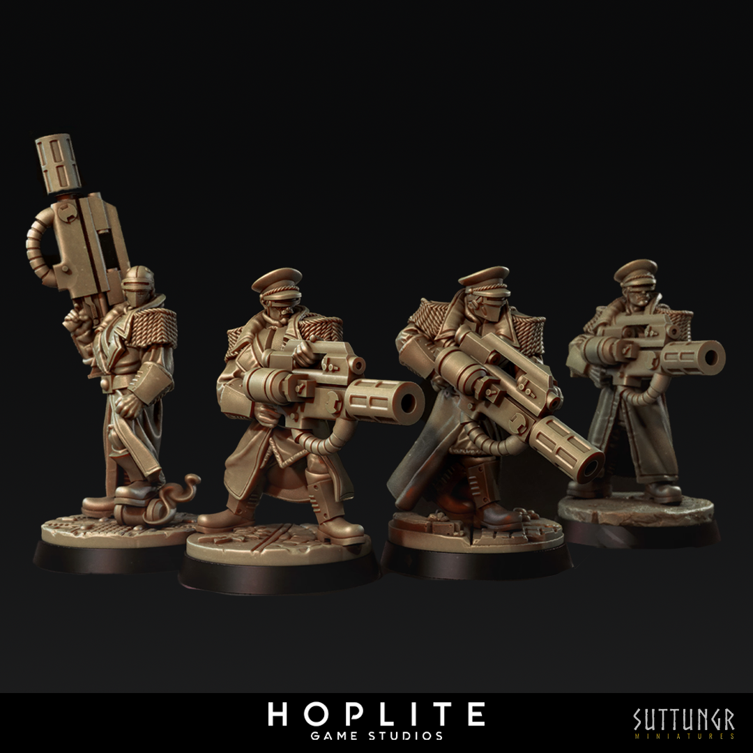 Lanzallamas, A - Guardia de Hierro Noctern - Mordian - Grimdark Future - Suttungr Miniatures