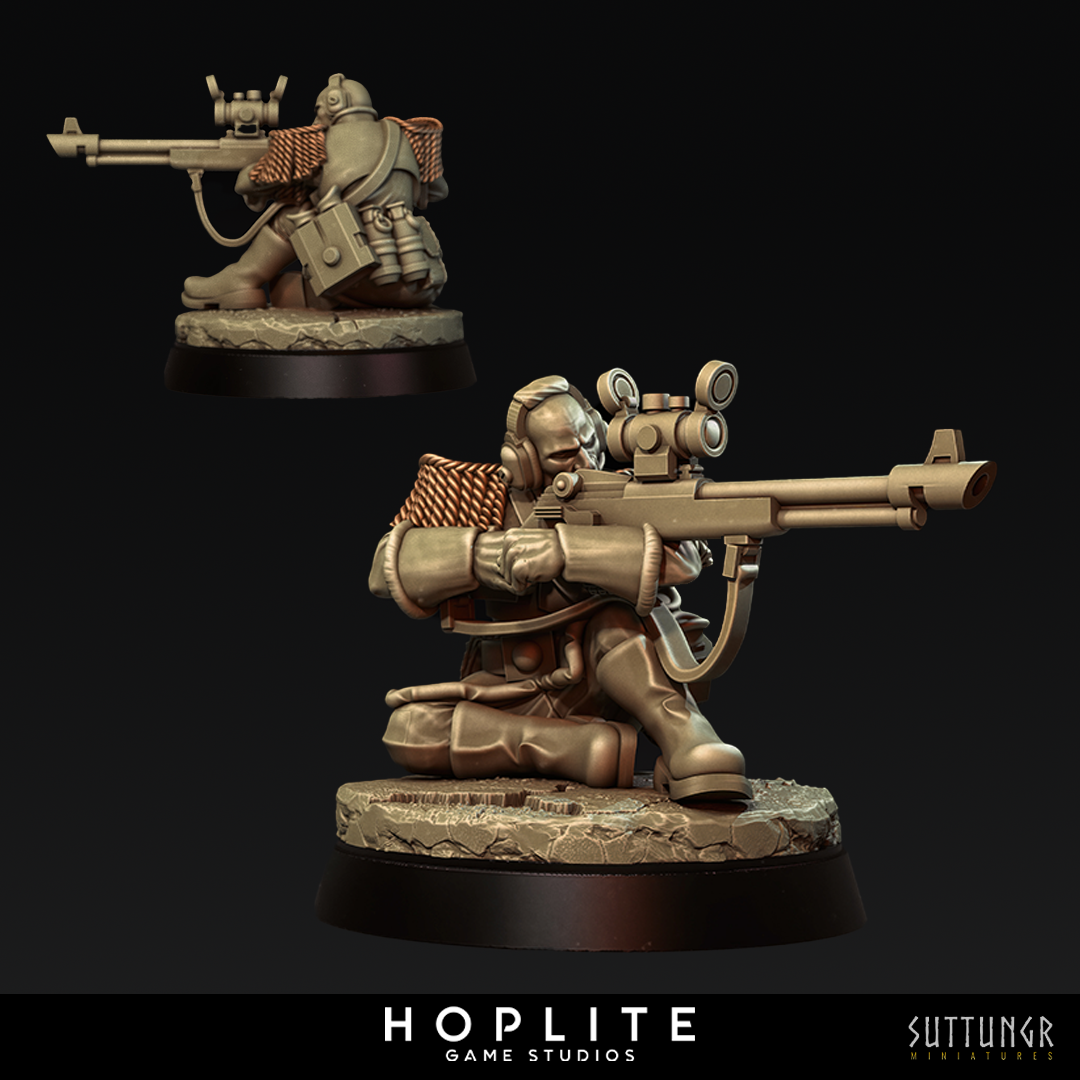 Sniper Rifle Marksman - Noctern Iron Guard - Suttungr Miniatures