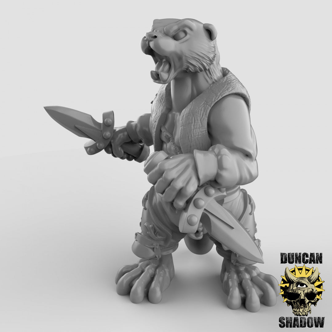 Nutria con dagas | Sombra de Duncan | Compatible con Dragones y Mazmorras y Pathfinder