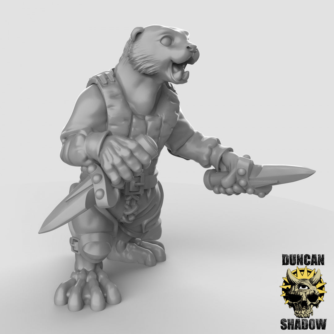 Nutria con dagas | Sombra de Duncan | Compatible con Dragones y Mazmorras y Pathfinder