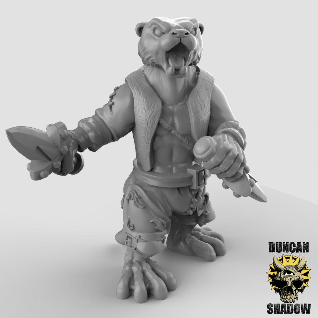 Nutria con dagas | Sombra de Duncan | Compatible con Dragones y Mazmorras y Pathfinder