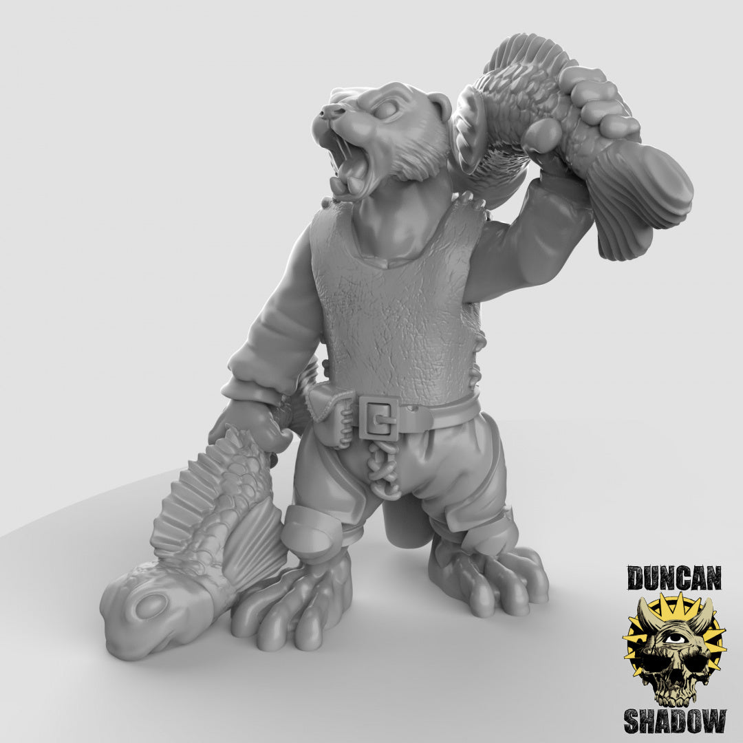 Otter Folk With Fish Clubs | Duncan Shadow | Compatible with Dungeons & Dragons and Pathfinder