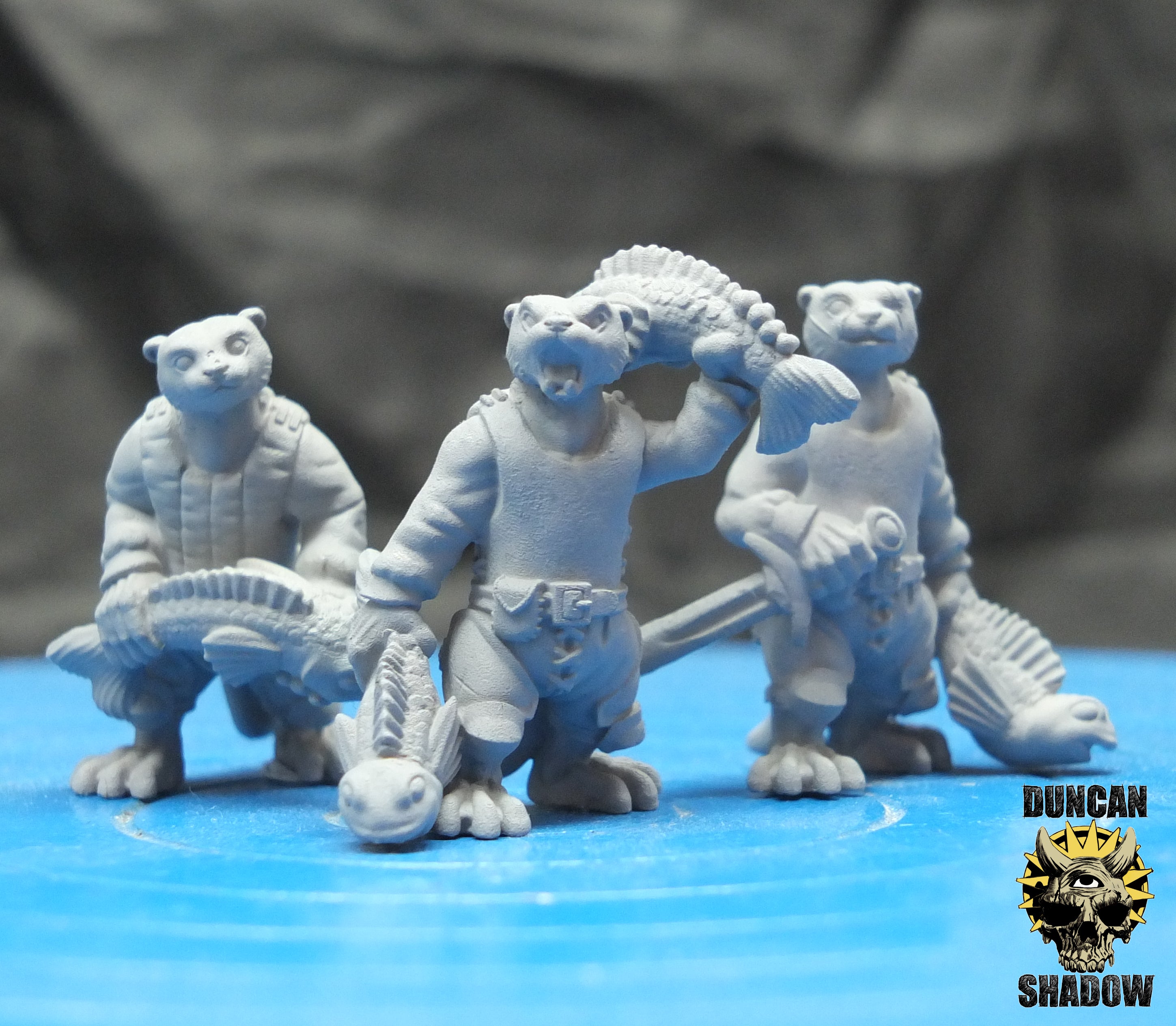 Otter Folk With Fish Clubs | Duncan Shadow | Compatible with Dungeons & Dragons and Pathfinder