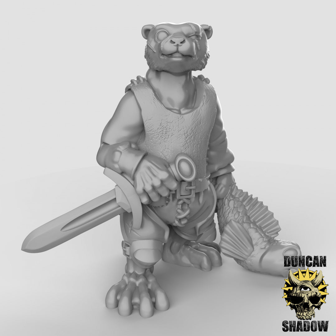 Otter Folk With Fish Clubs | Duncan Shadow | Compatible with Dungeons & Dragons and Pathfinder