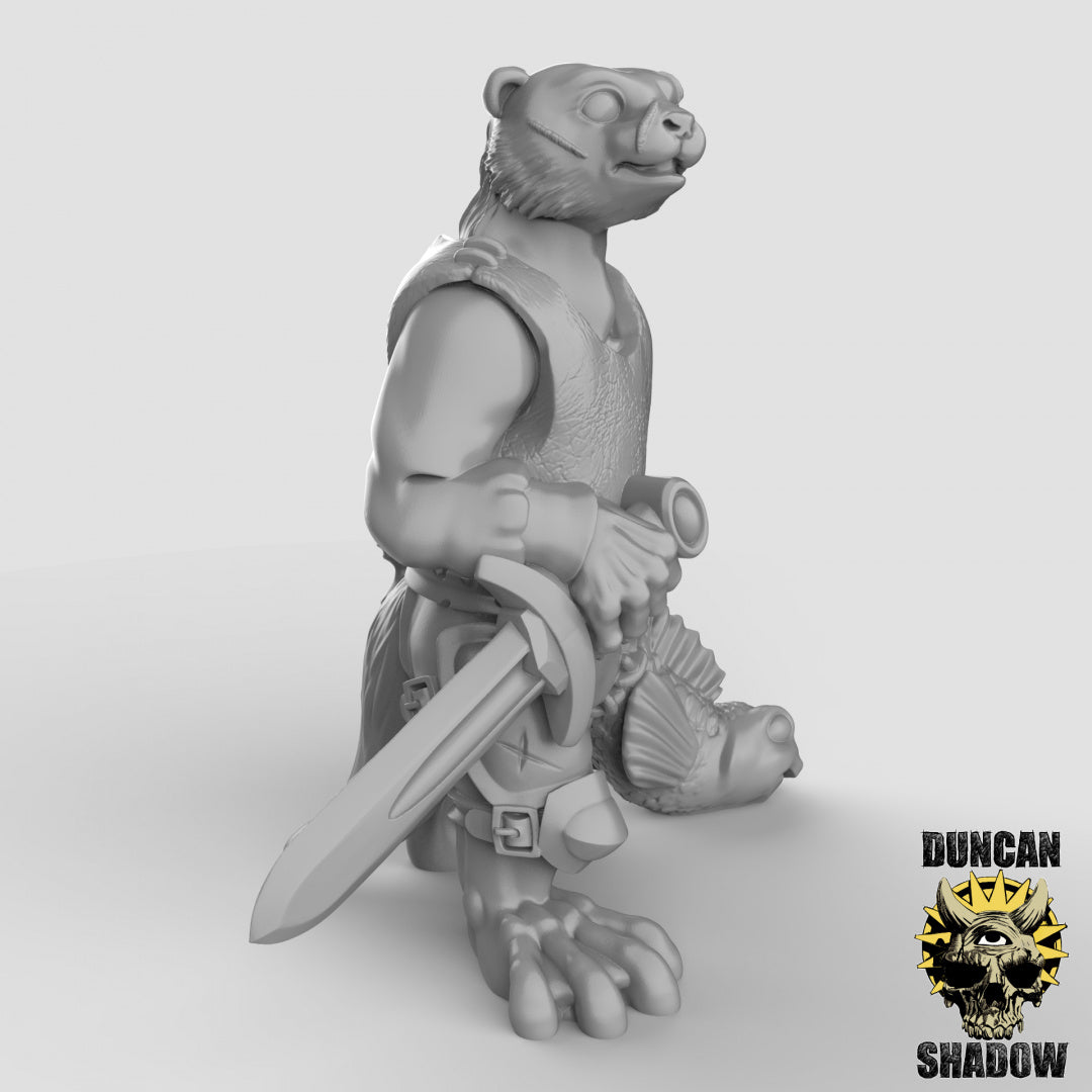 Otter Folk With Fish Clubs | Duncan Shadow | Compatible with Dungeons & Dragons and Pathfinder