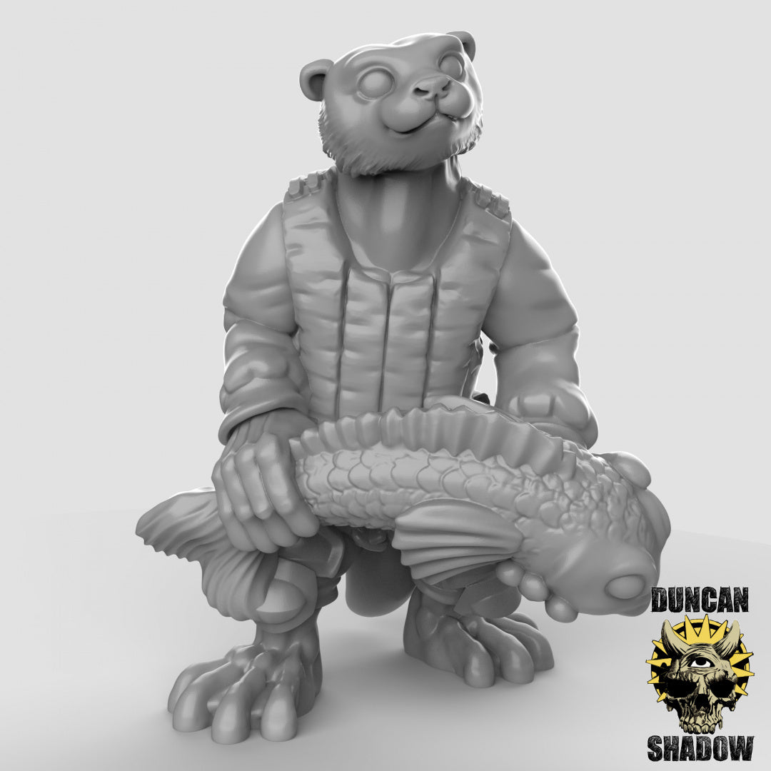 Otter Folk With Fish Clubs | Duncan Shadow | Compatible with Dungeons & Dragons and Pathfinder