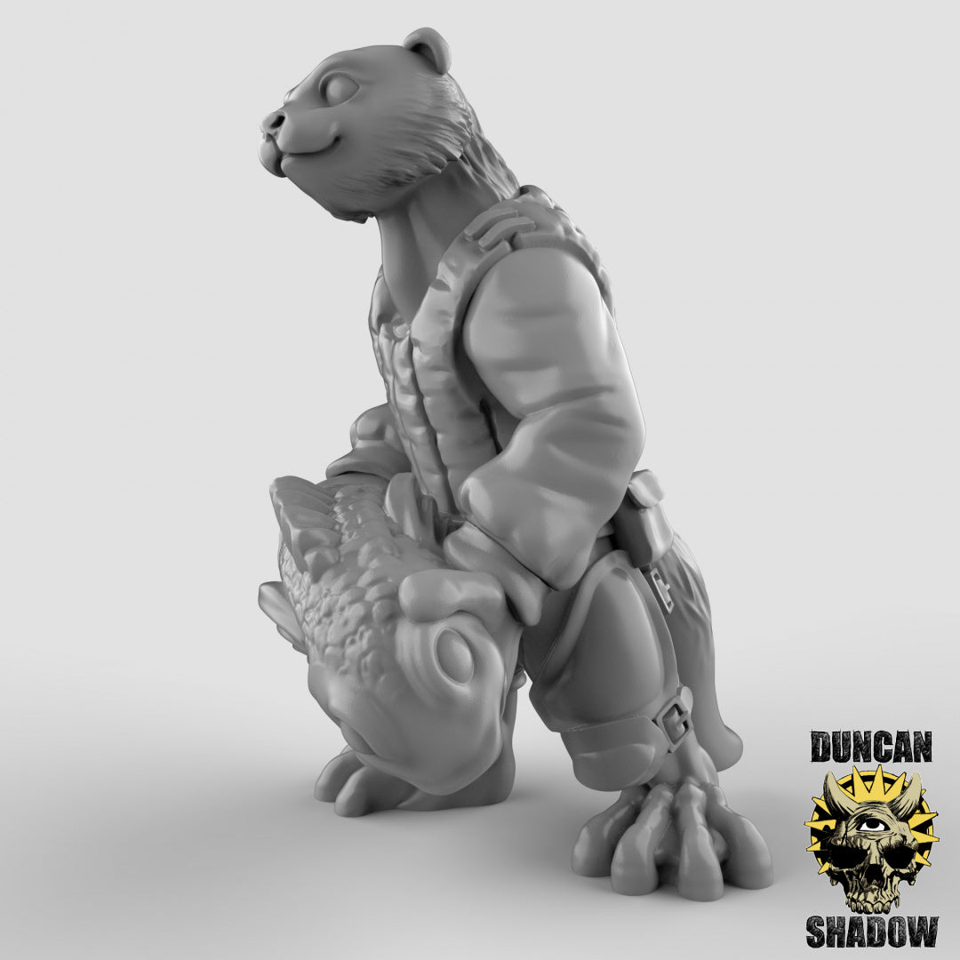 Otter Folk With Fish Clubs | Duncan Shadow | Compatible with Dungeons & Dragons and Pathfinder