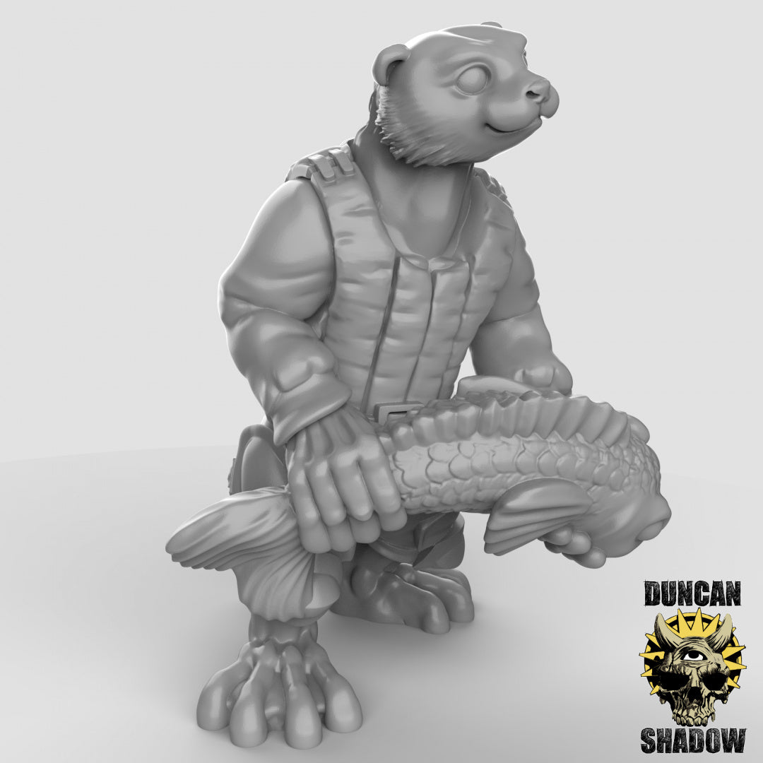 Otter Folk With Fish Clubs | Duncan Shadow | Compatible with Dungeons & Dragons and Pathfinder