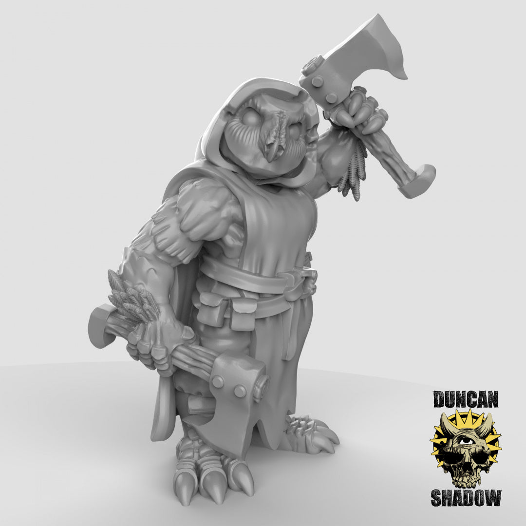 Owl Folk With Hand Weapons | Duncan Shadow | Compatible with Dungeons & Dragons and Pathfinder